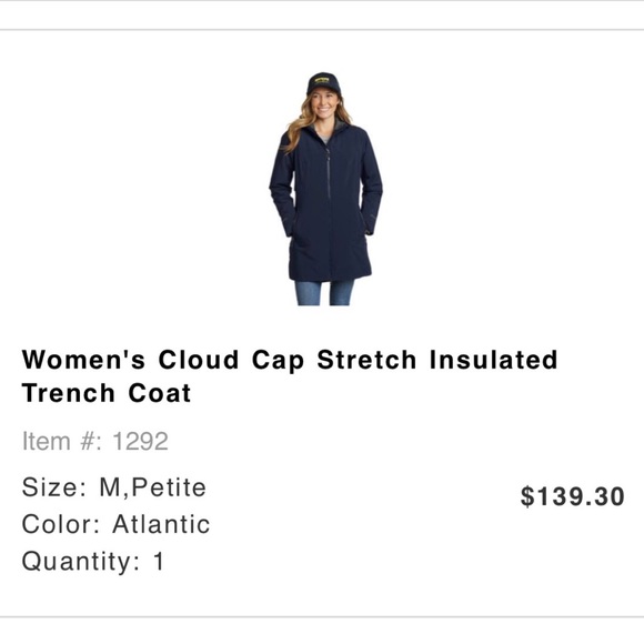 Eddie Bauer Cloud Cap Stretch Insulated Trench Coat - Picture 7 of 7